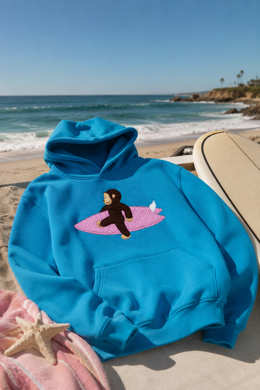 Teal Surf Hoodie