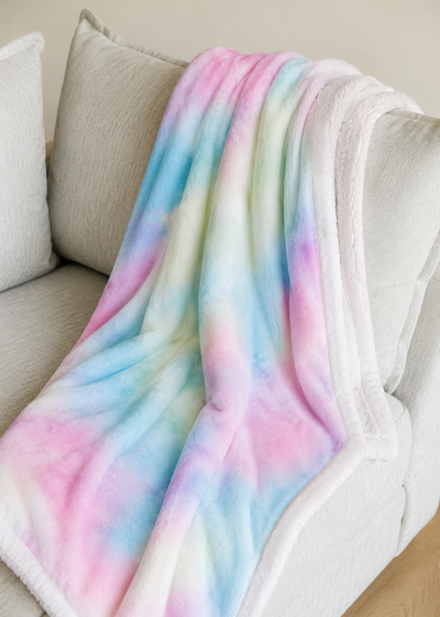 Pastel Fleece Throw Blanket
